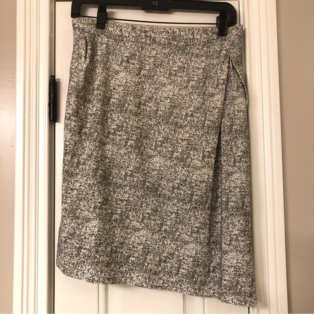 Vivien Westwood Anglomania gray & ivory silk asymmetric skirt- Size L - Picture 6 of 8